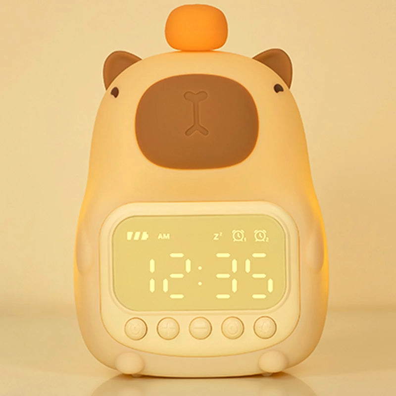 Despertador Capivara com Luz Noturna e Toque Suave