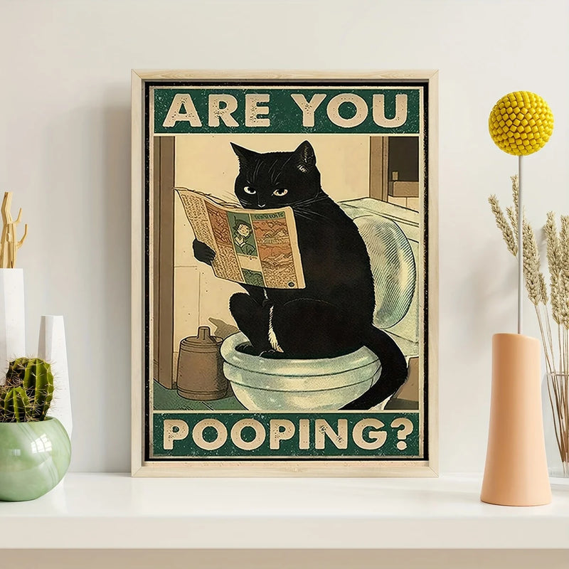 Poster Gato no Banheiro