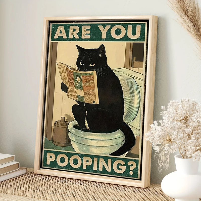 Poster Gato no Banheiro