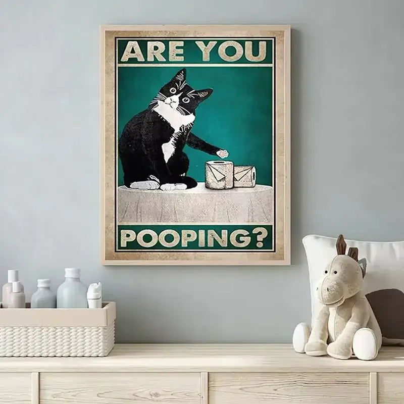Poster Gato no Banheiro