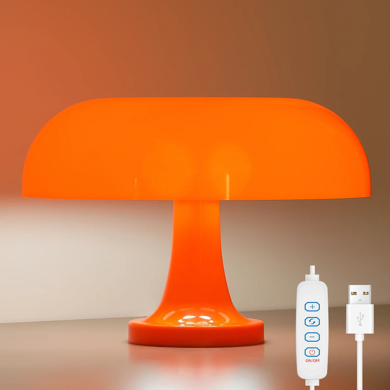 Luminária Cogumelo Estilo Bauhaus - 3 cores de luz