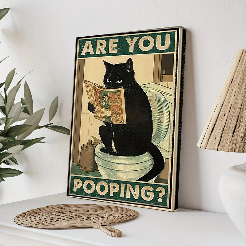 Poster Gato no Banheiro