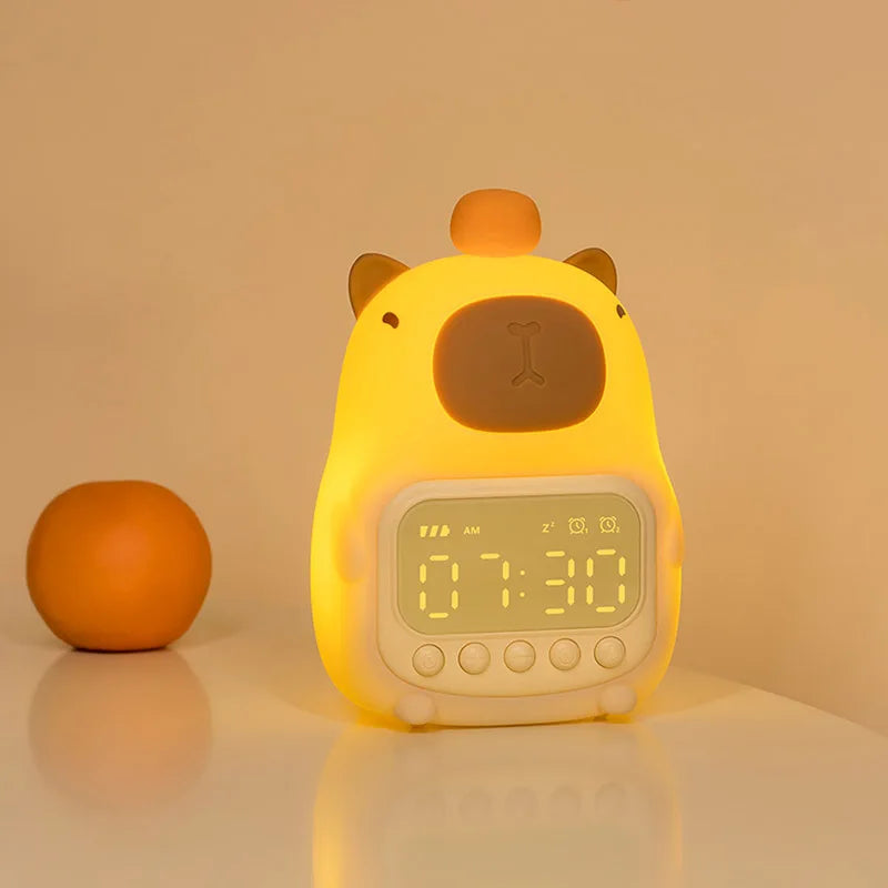 Despertador Capivara com Luz Noturna e Toque Suave